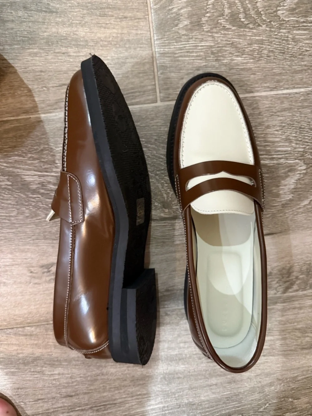 Wilde Chestnut + White Penny Loafer - Picture 4 of 5